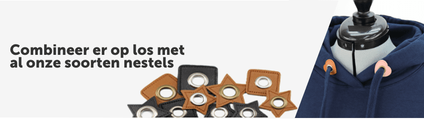 Nestels op leer