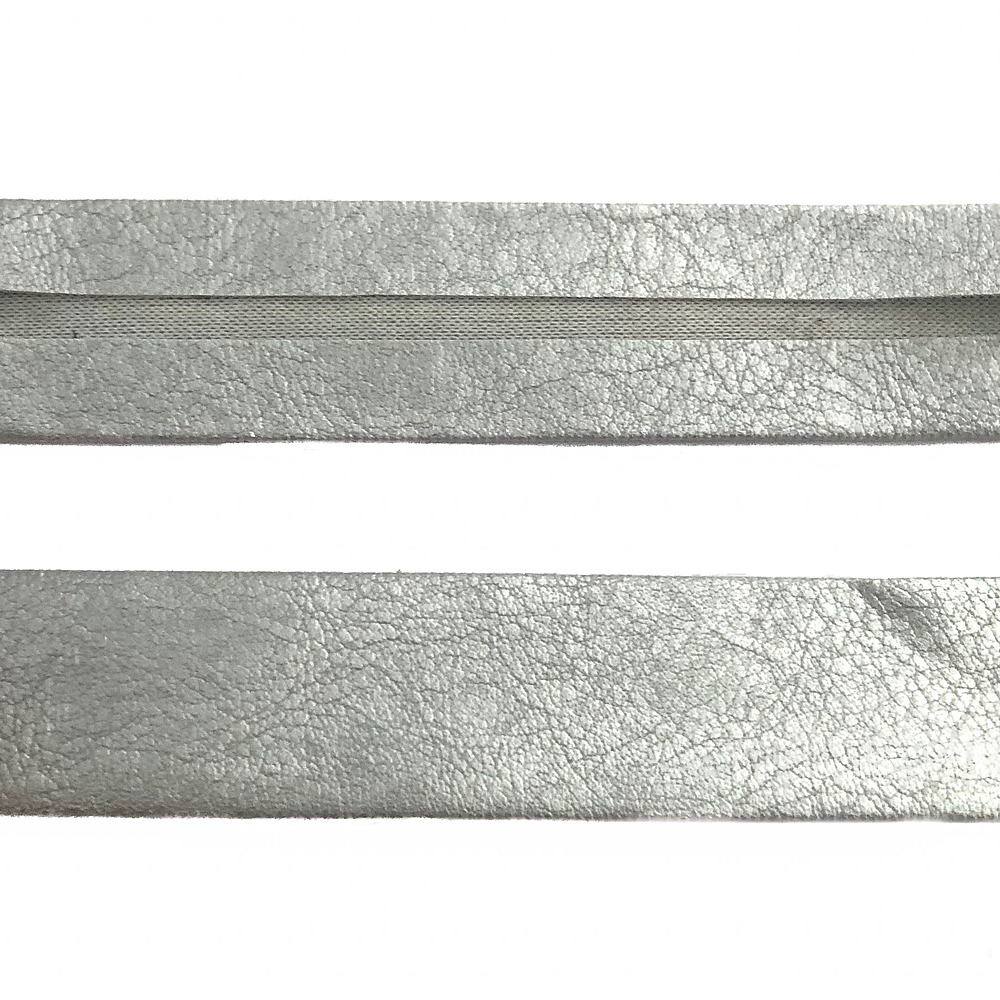 EINFASSBAND | LEDER SILBER