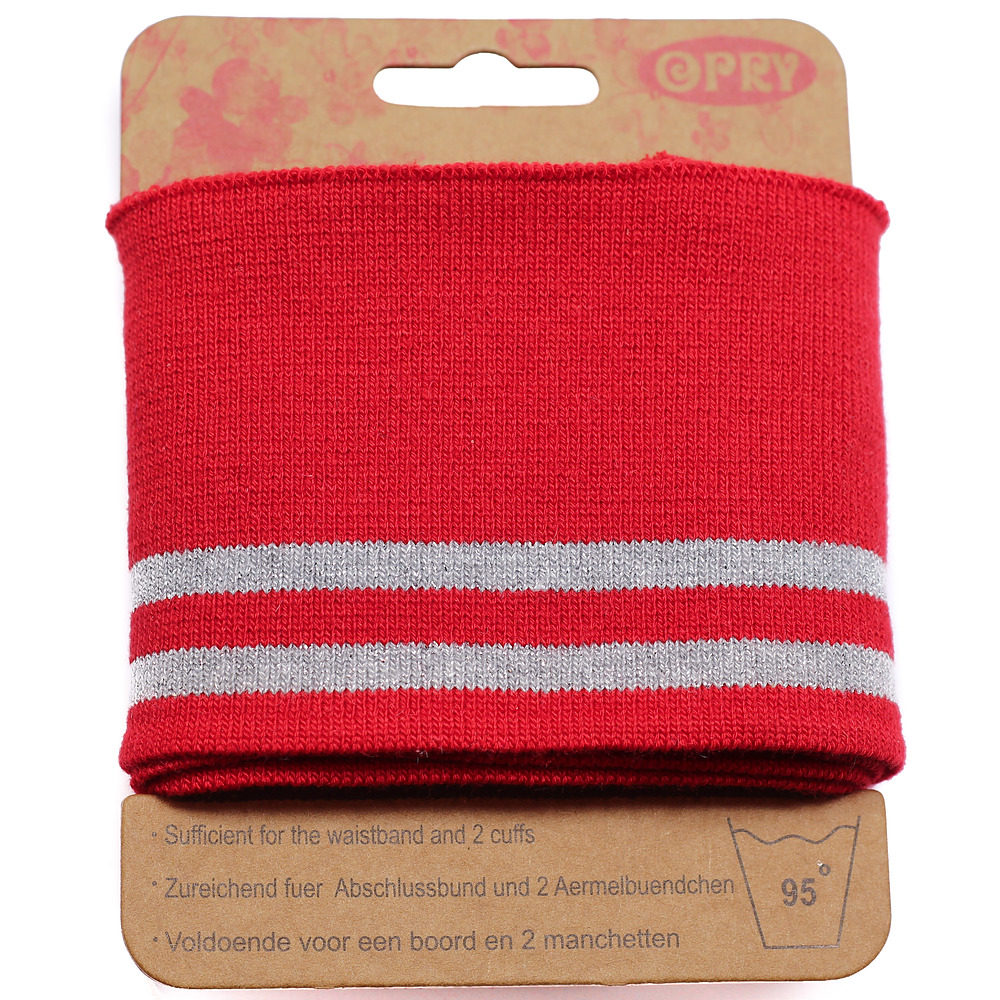 CUFFS | ROOD GESTREEPT