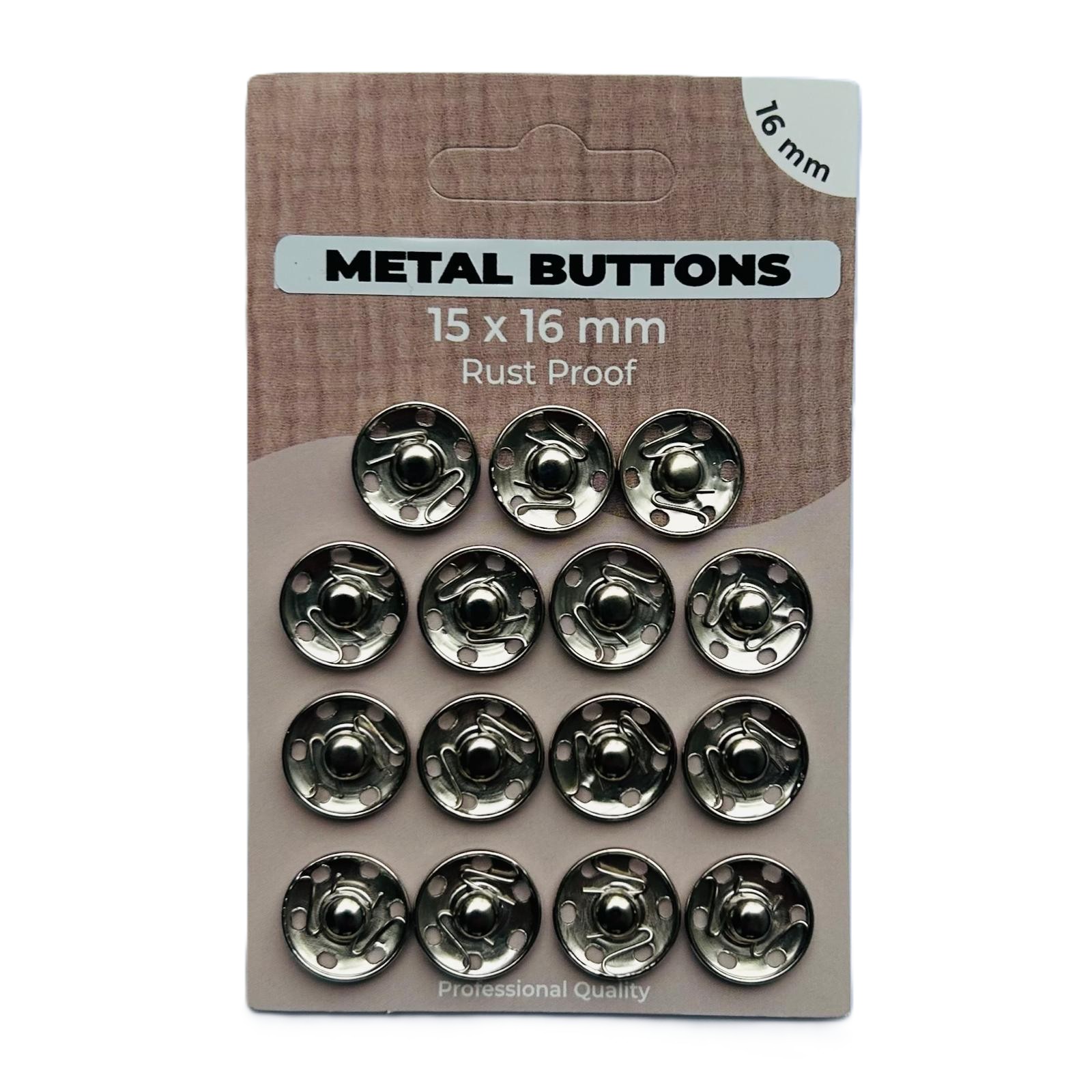 ANN&Auml;HDRUCKKN&Ouml;PFE |  SILBER 16MM