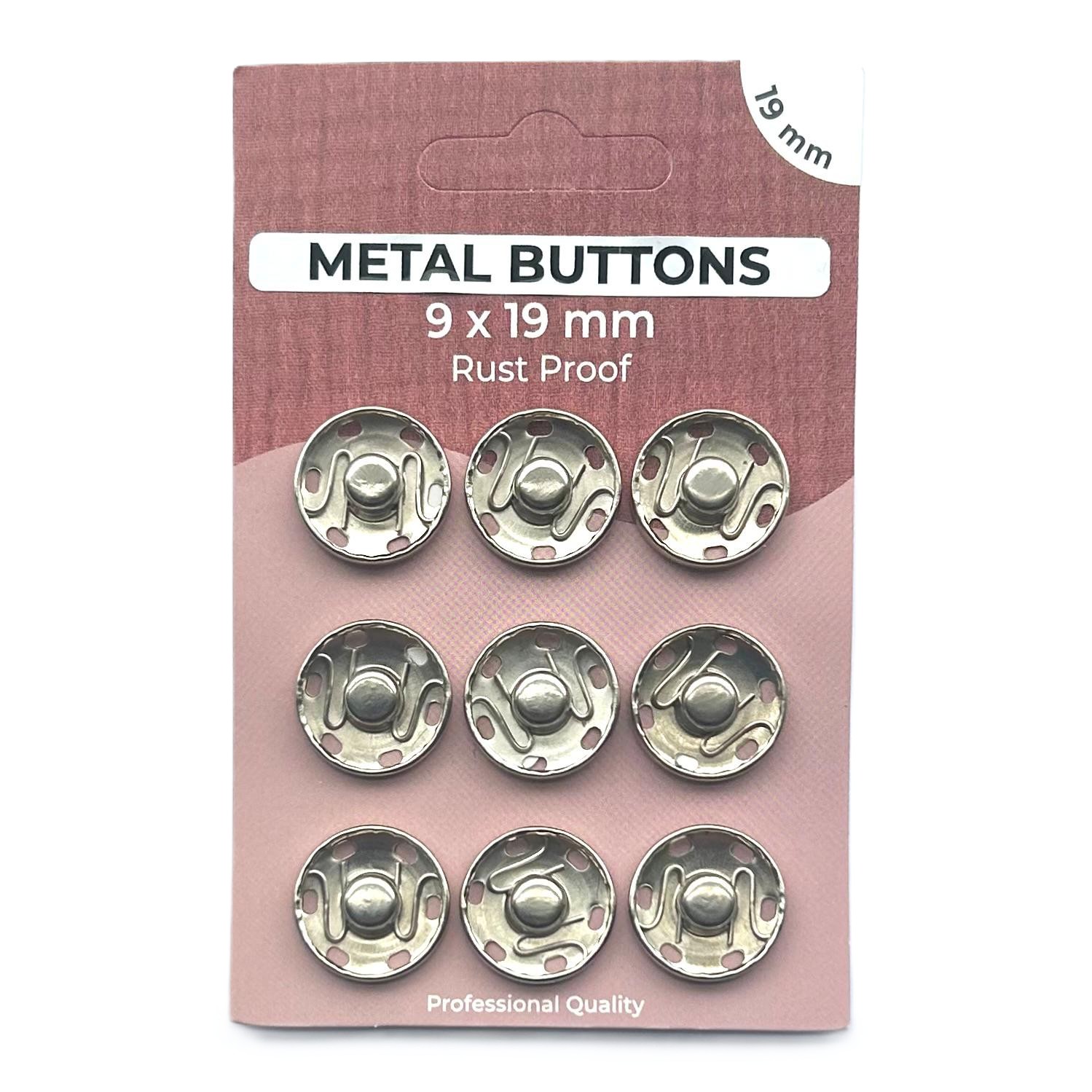 ANN&Auml;HDRUCKKN&Ouml;PFE |  SILBER 19MM