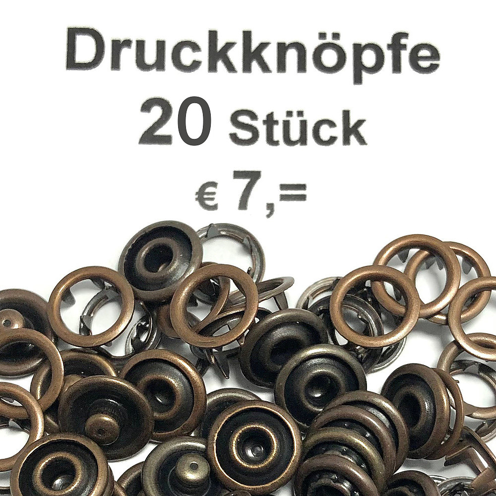 JERSEY DRUCKKNÖPFE 10MM | BRÜNIERT