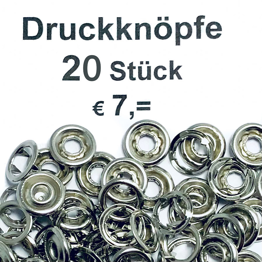 JERSEY DRUCKKNÖPFE 10MM | SILBER