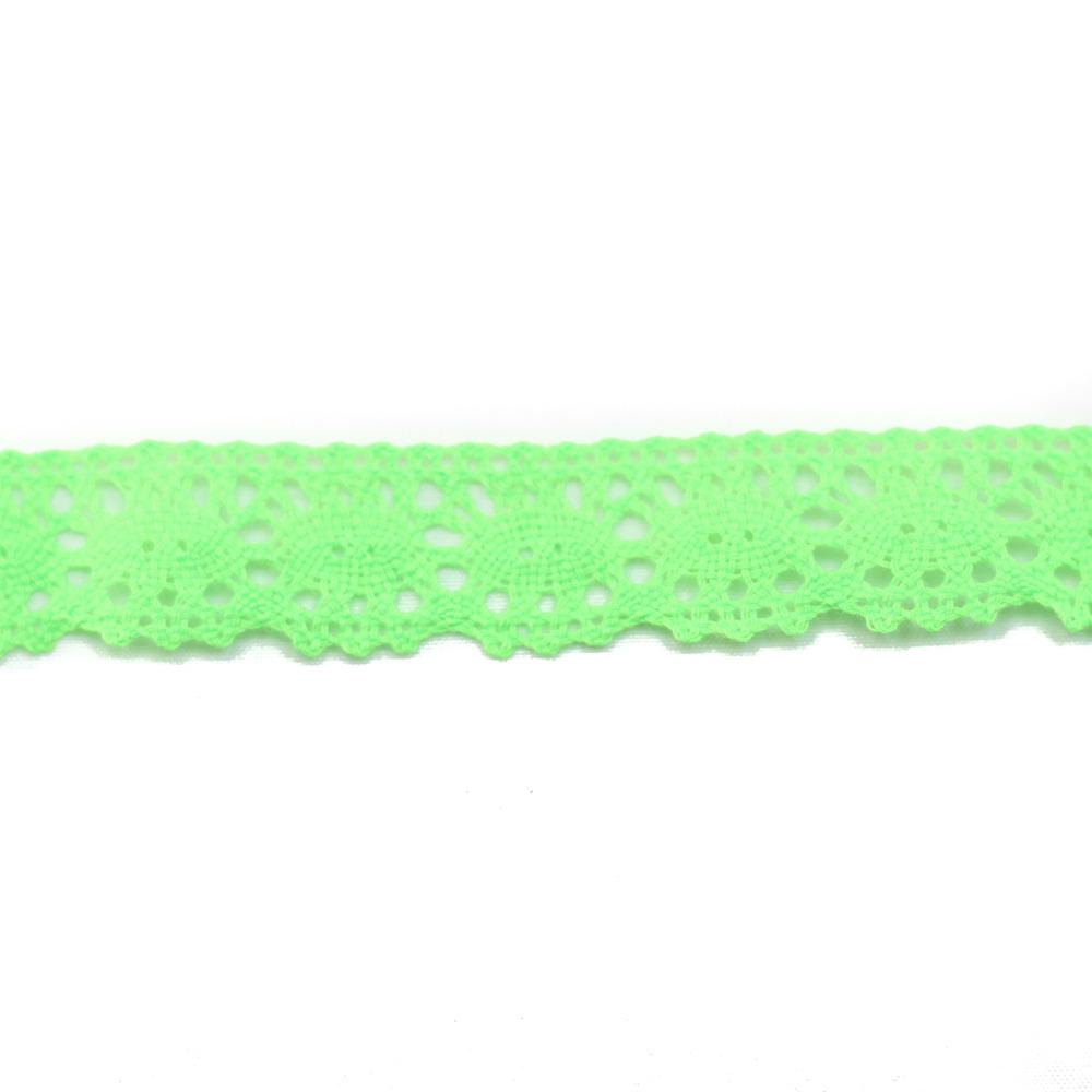 BAUMWOLLE SPITZE 18MM | FLUOR GRÜN