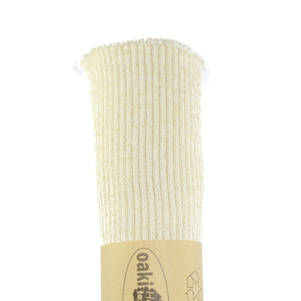 BÜNDCHENSTOFF GROB | CREME LUREX