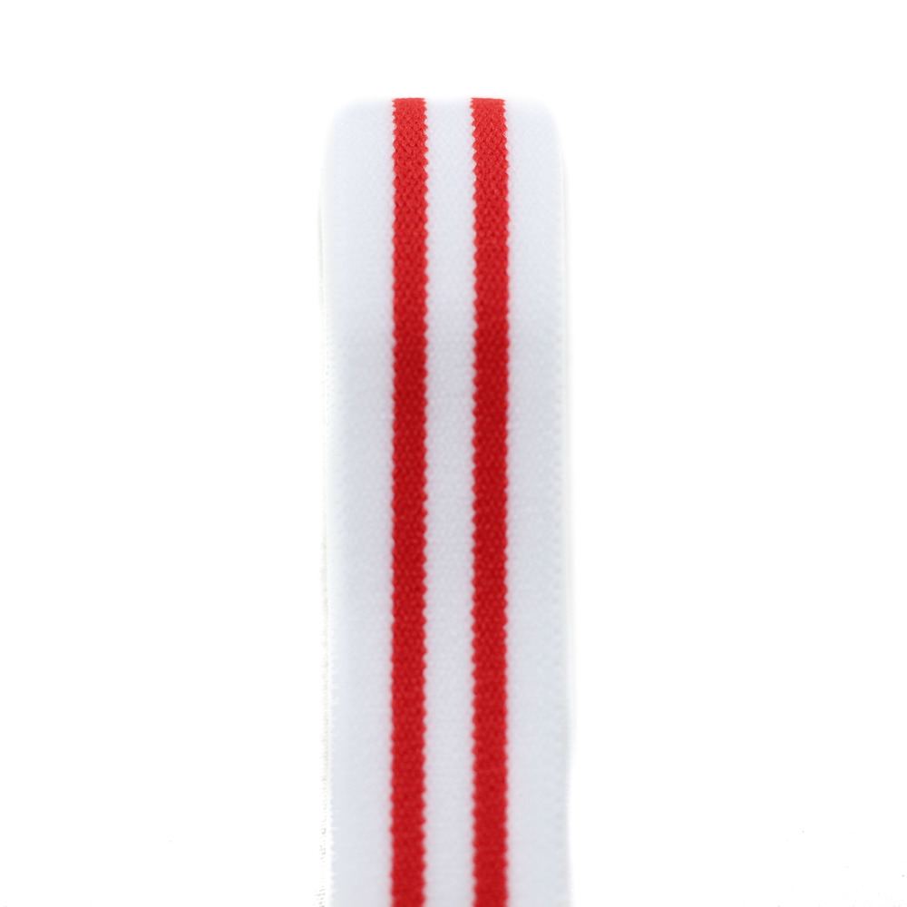 ELASTIEK 20MM | WIT/ROOD