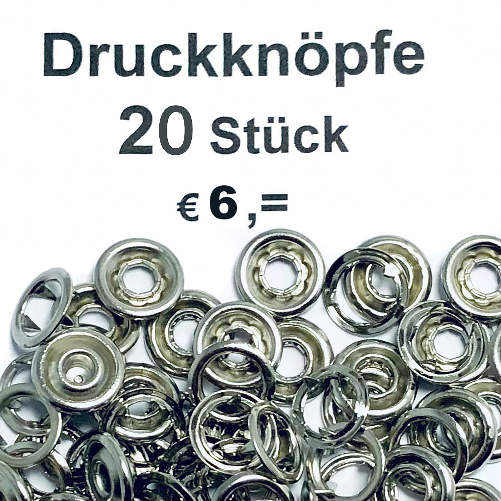 JERSEY DRUCKKNÖPFE 9 MM | SILBER