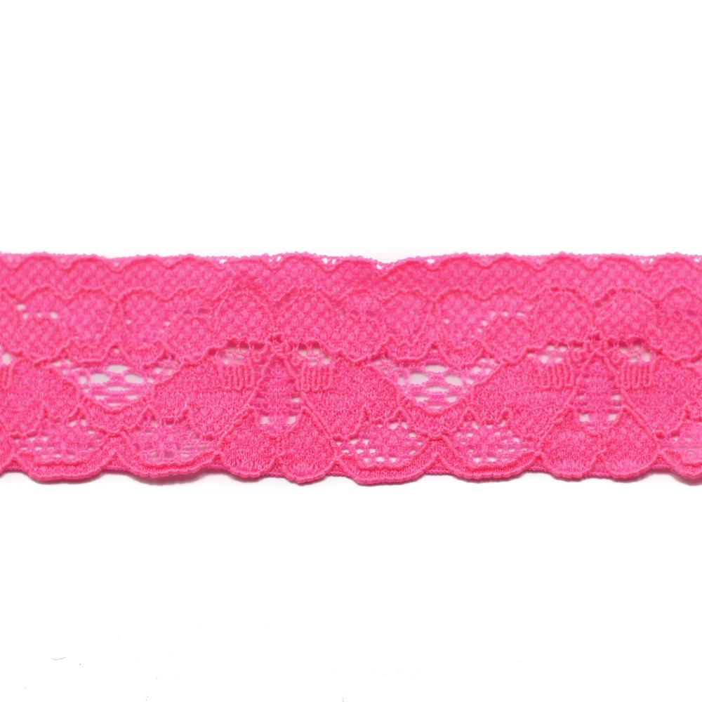 ELASTISCH KANT 25MM | FLUOR ROZE