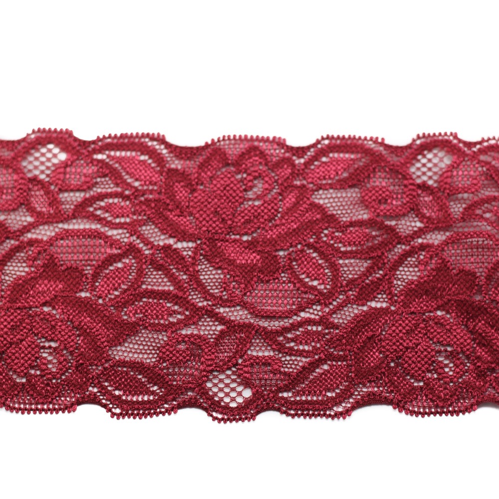 ELASTISCH KANT 80MM | DONKER ROOD