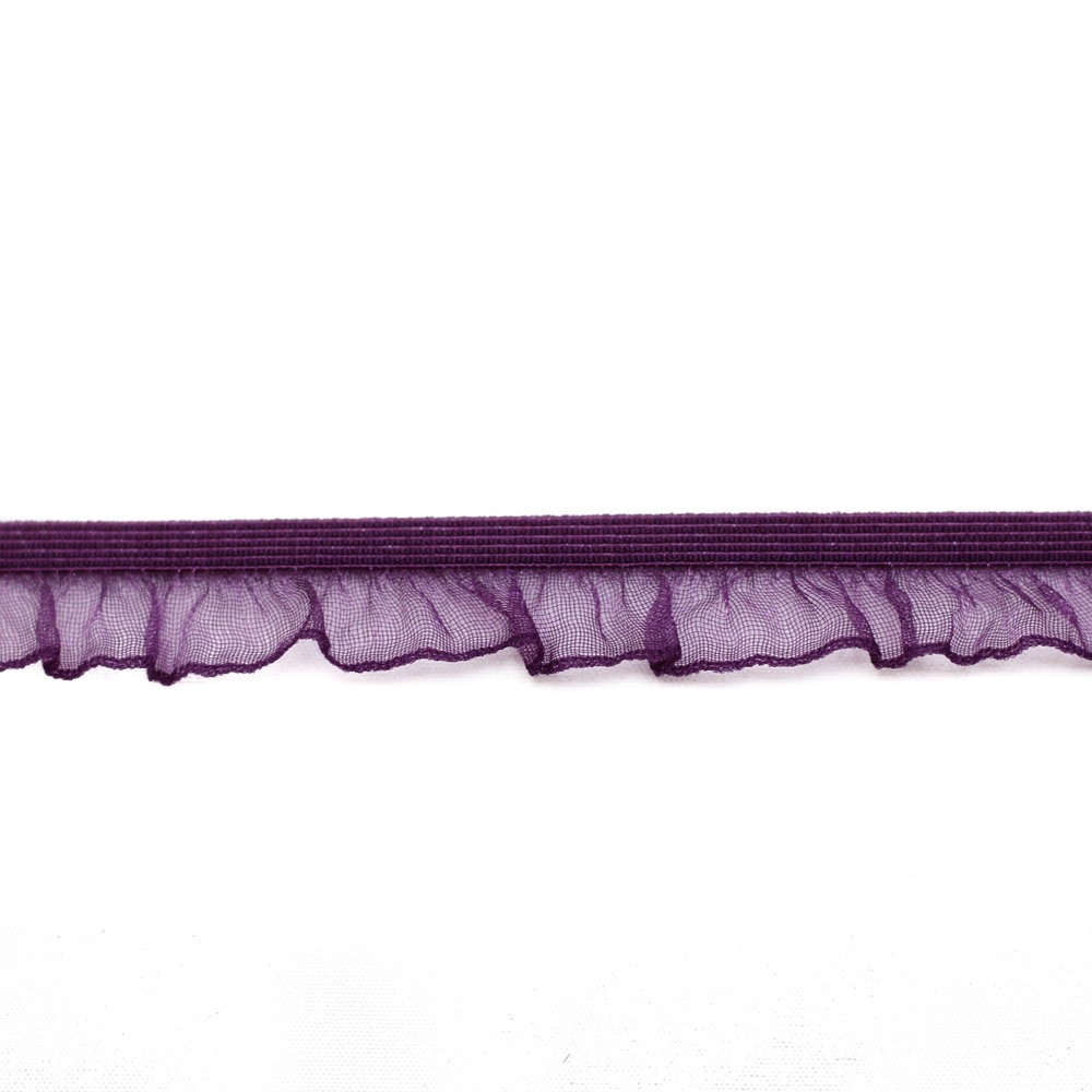 ELASTISCHE RUSCHEN | AUBERGINE GLÄNZ