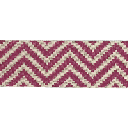 TASSENBAND KATOEN | FUCHSIA/ECRU